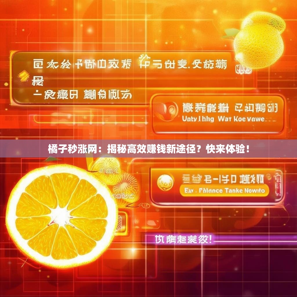 橘子秒涨网：揭秘高效赚钱新途径？快来体验！