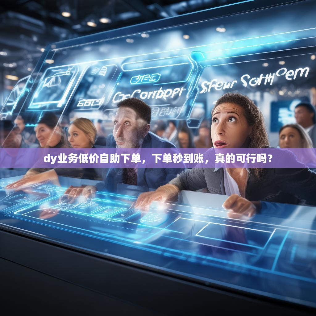 dy业务低价自助下单，下单秒到账，真的可行吗？