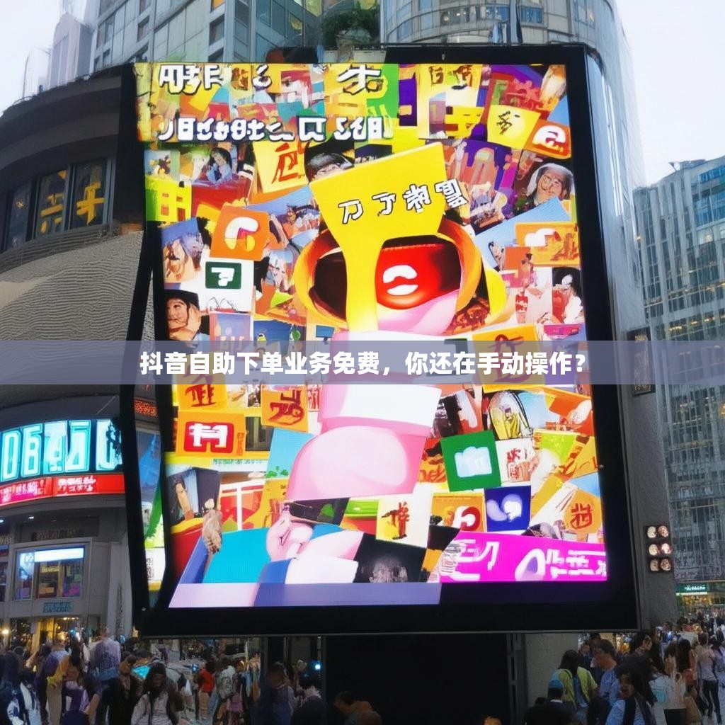 抖音自助下单业务免费，你还在手动操作？