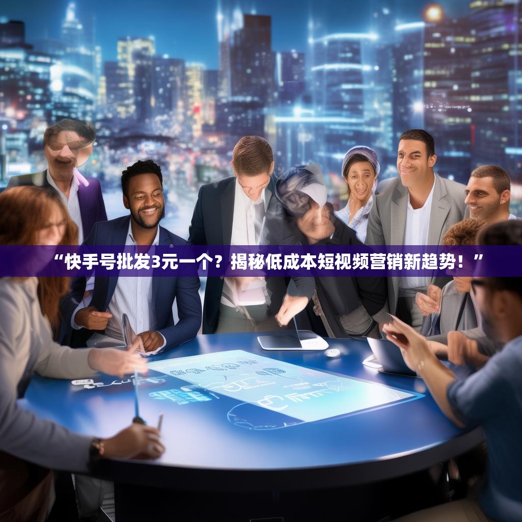 “快手号批发3元一个？揭秘低成本短视频营销新趋势！”