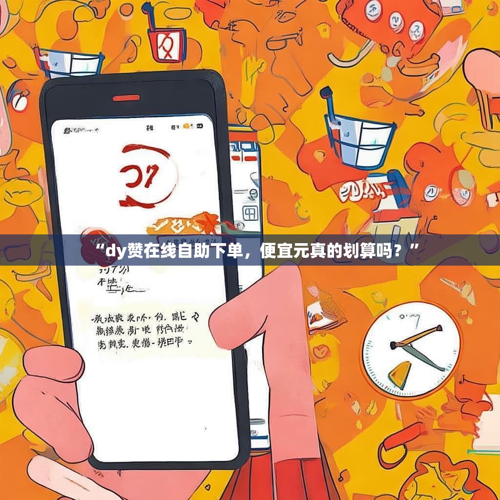 “dy赞在线自助下单，便宜元真的划算吗？”