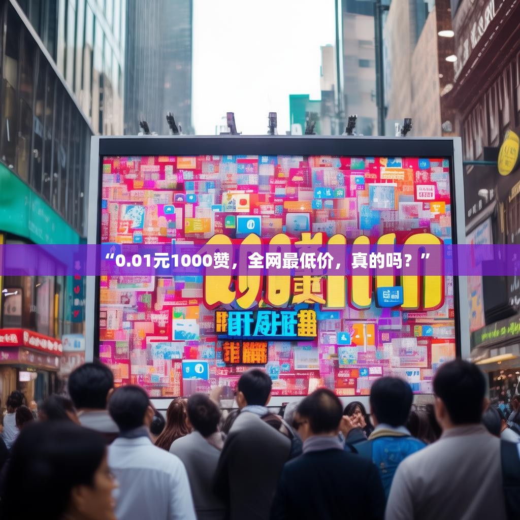“0.01元1000赞，全网最低价，真的吗？”