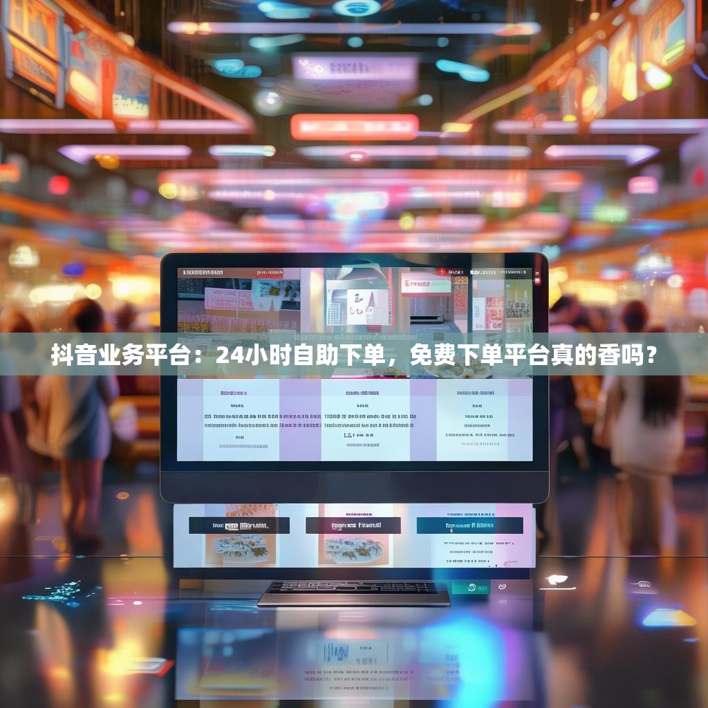 抖音业务平台：24小时自助下单，免费下单平台真的香吗？