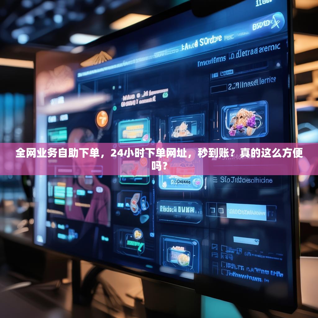 全网业务自助下单，24小时下单网址，秒到账？真的这么方便吗？
