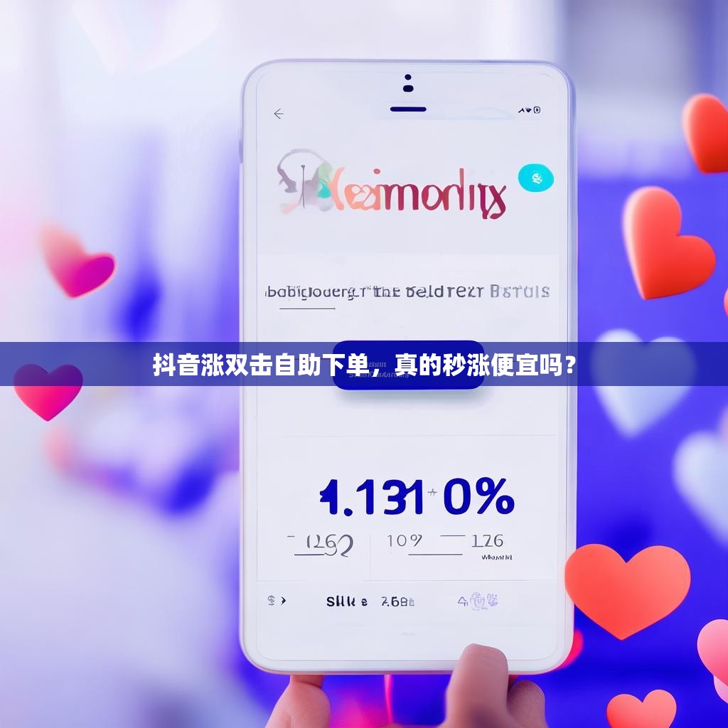抖音涨双击自助下单，真的秒涨便宜吗？