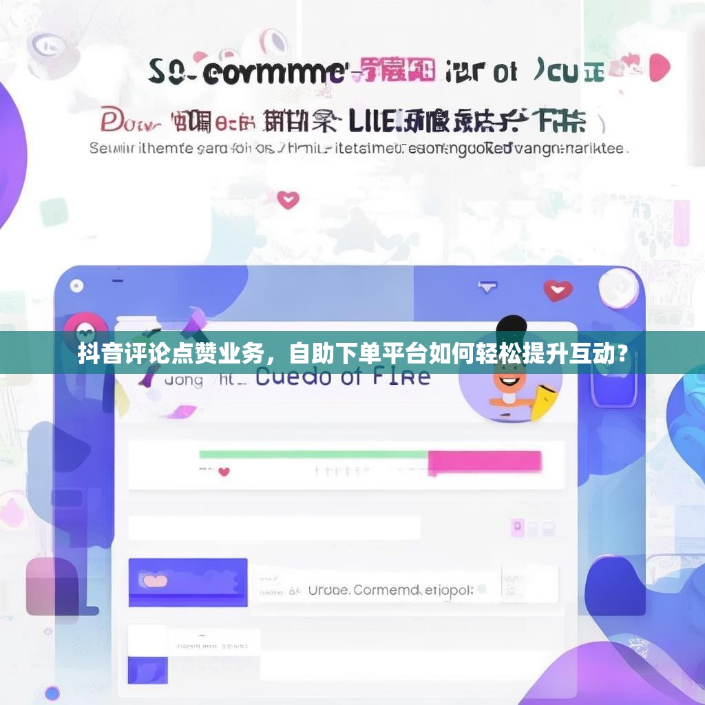 抖音评论点赞业务,自助下单平台如何轻松提升互动? 抖音评论点赞业务,自助下单平台如何轻松提升互动?