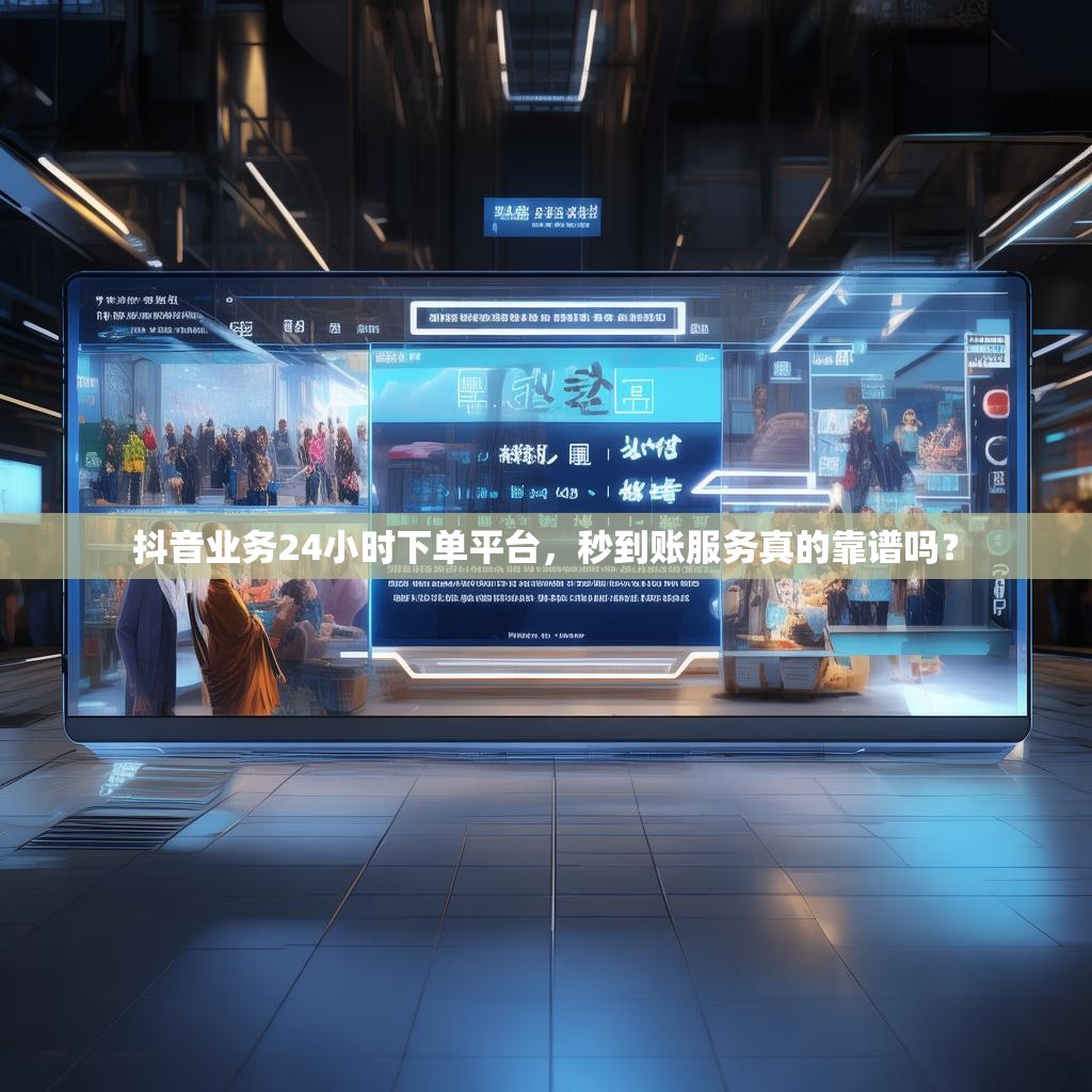 抖音业务24小时下单平台，秒到账服务真的靠谱吗？