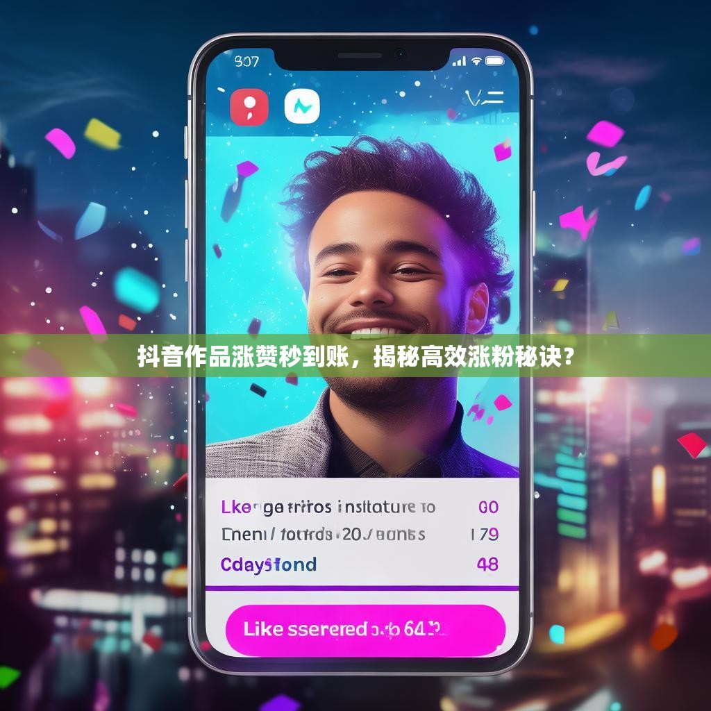 抖音作品涨赞秒到账，揭秘高效涨粉秘诀？