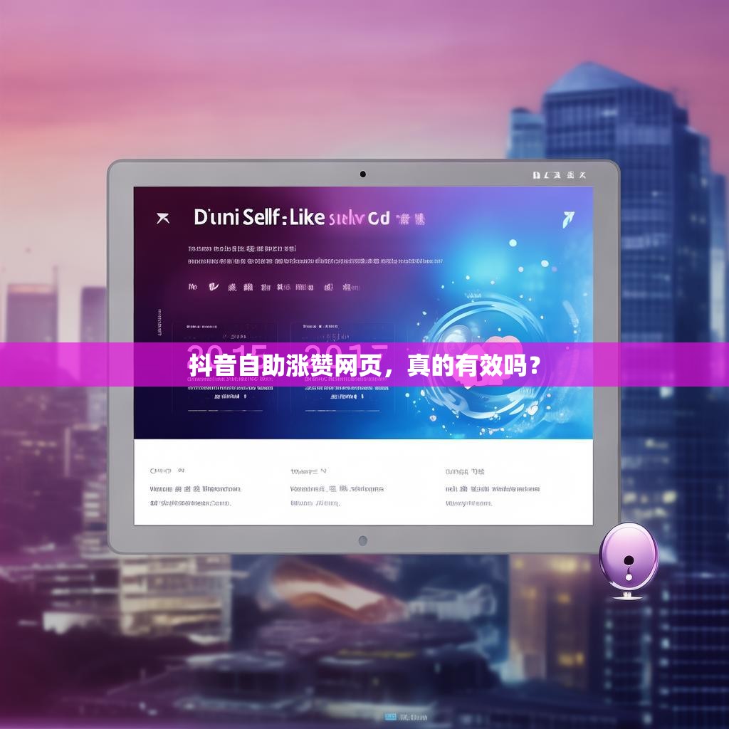 抖音自助涨赞网页，真的有效吗？