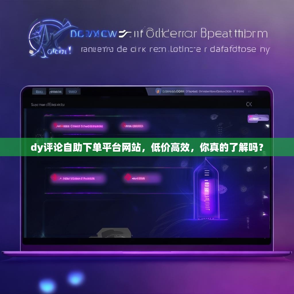 dy评论自助下单平台网站，低价高效，你真的了解吗？