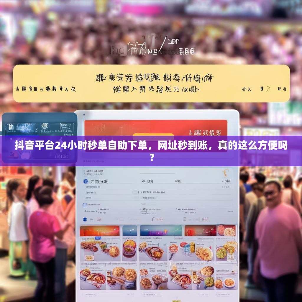 抖音平台24小时秒单自助下单，网址秒到账，真的这么方便吗？
