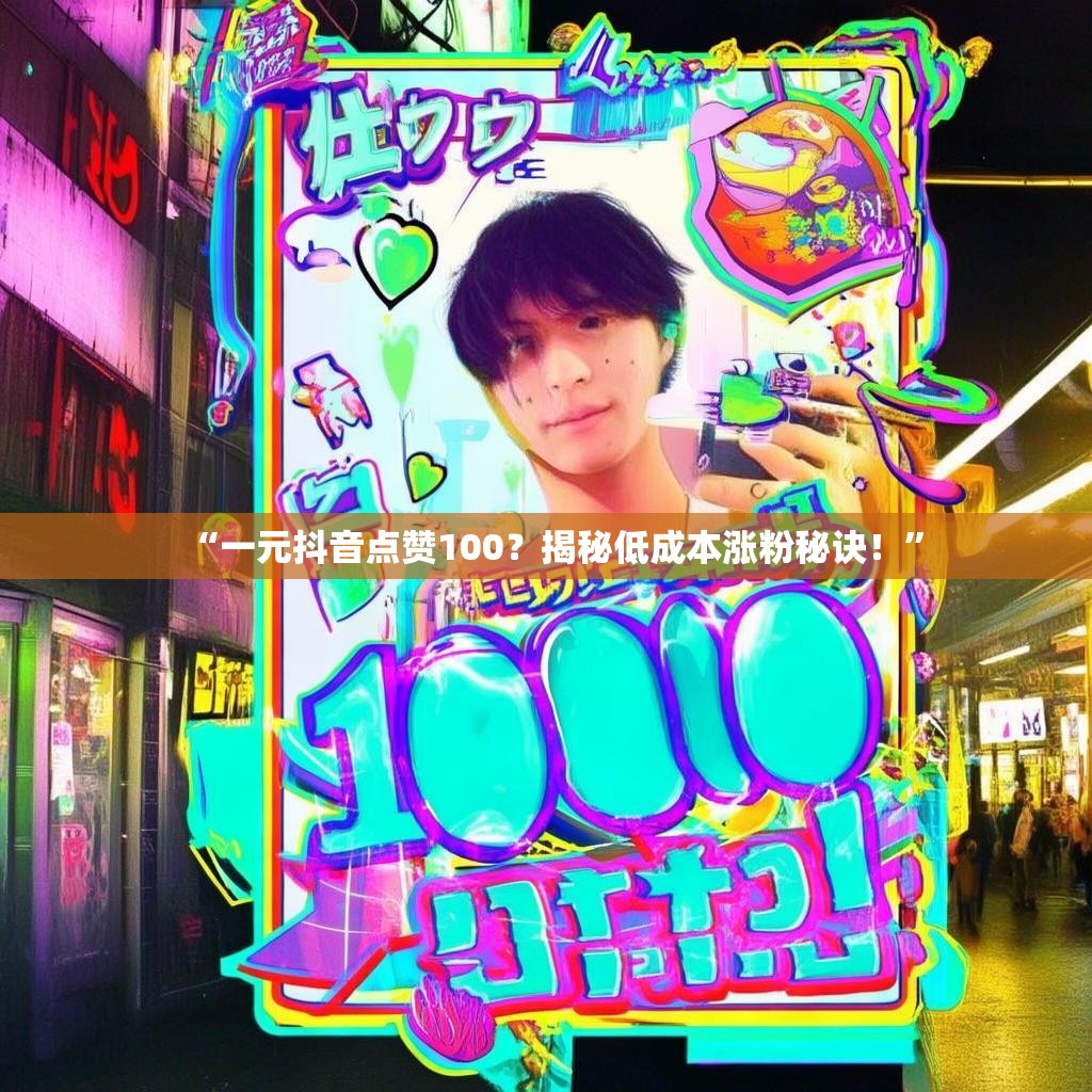 “一元抖音点赞100？揭秘低成本涨粉秘诀！”
