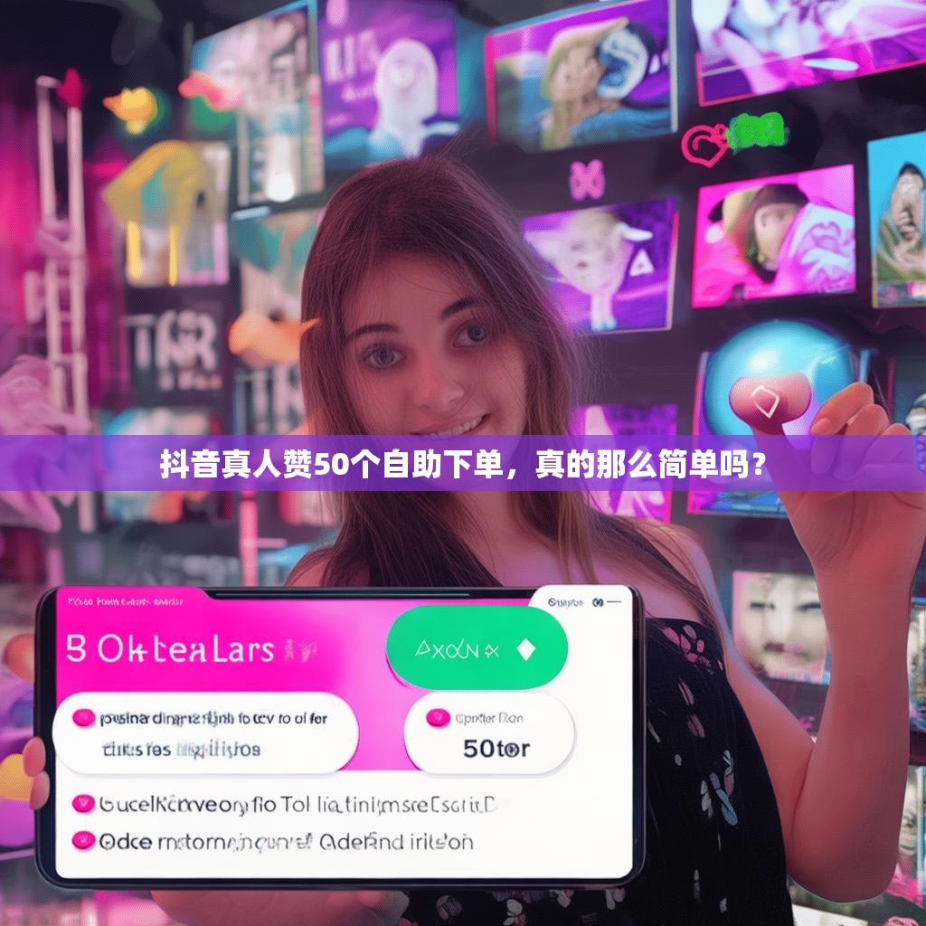 抖音真人赞50个自助下单，真的那么简单吗？