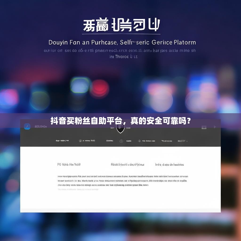 抖音买粉丝自助平台，真的安全可靠吗？