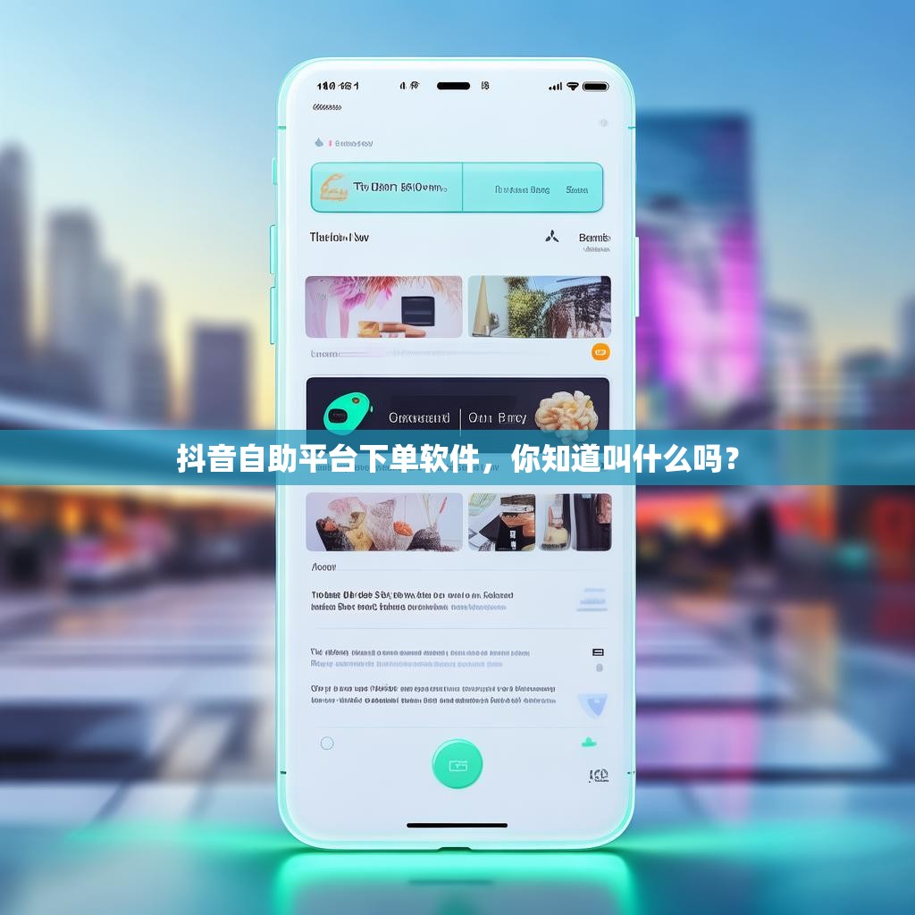 抖音自助平台下单软件，你知道叫什么吗？