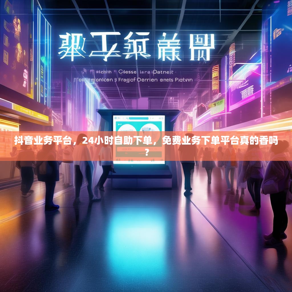 抖音业务平台，24小时自助下单，免费业务下单平台真的香吗？