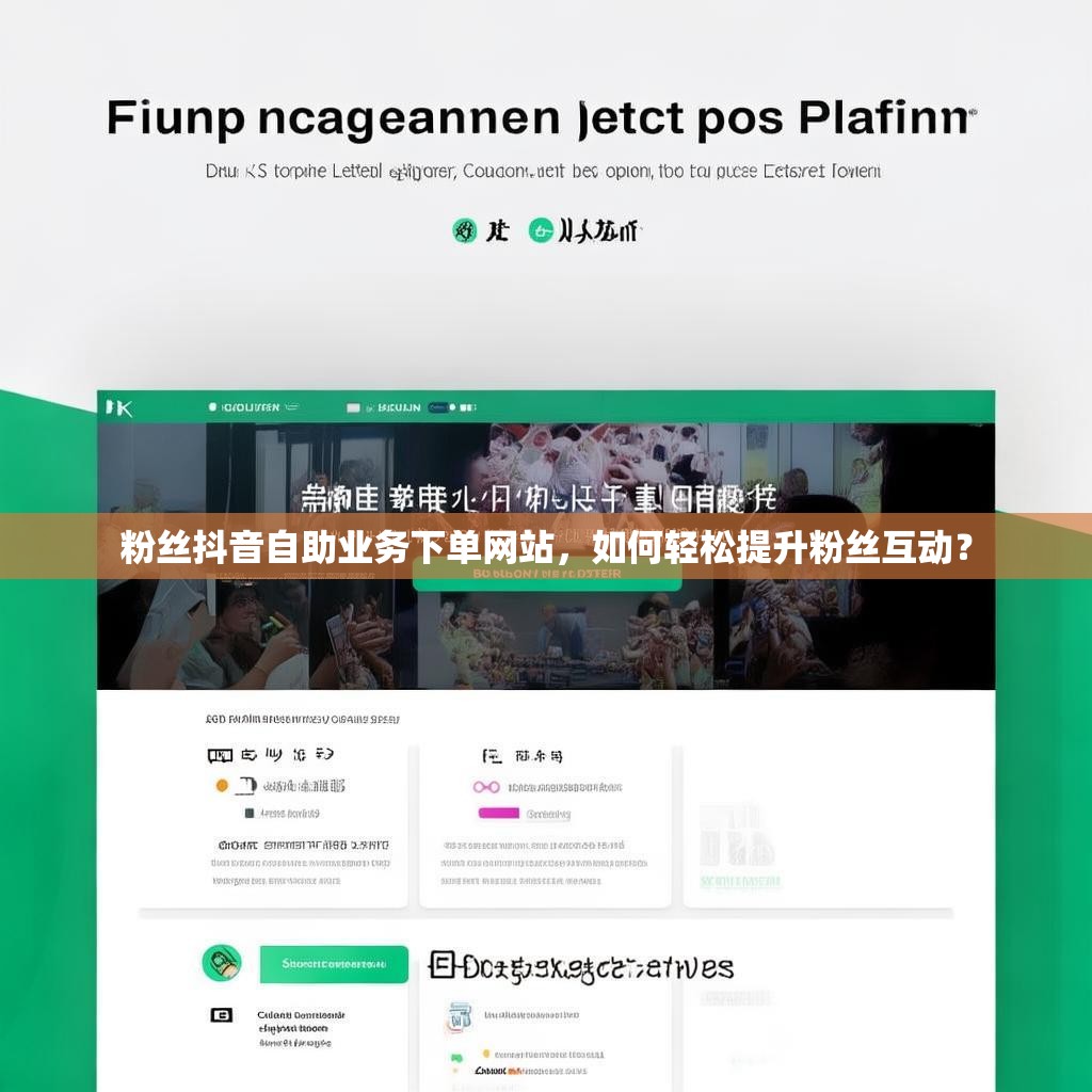 粉丝抖音自助业务下单网站，如何轻松提升粉丝互动？