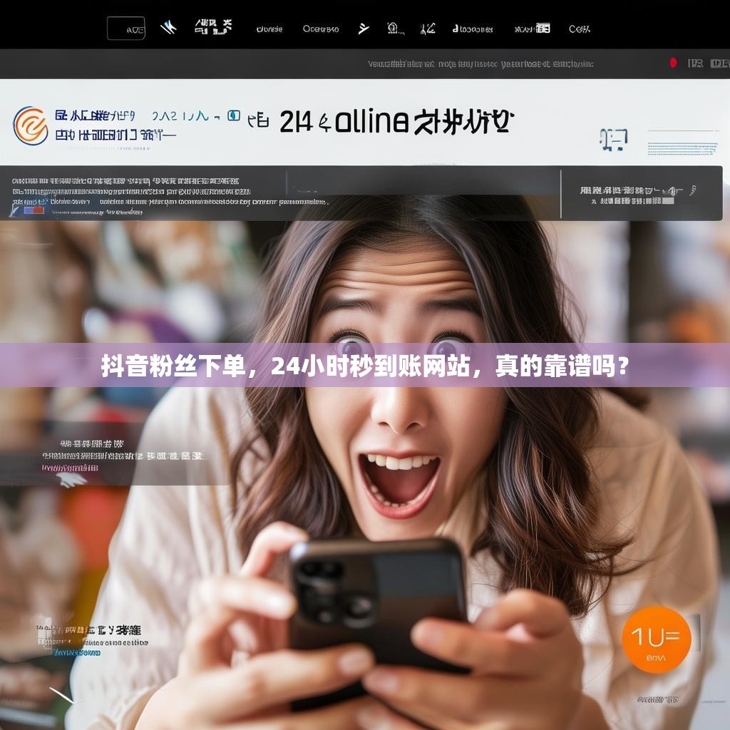 抖音粉丝下单，24小时秒到账网站，真的靠谱吗？