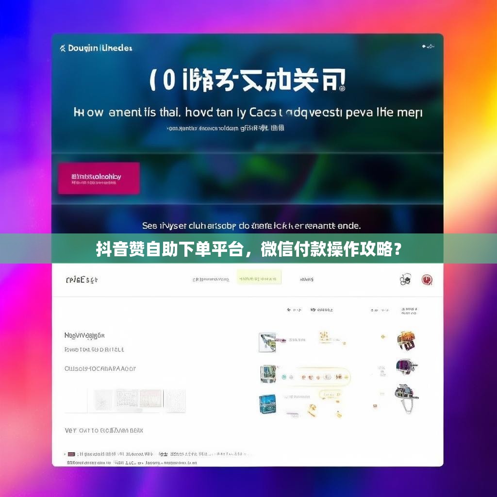 抖音赞自助下单平台，微信付款操作攻略？