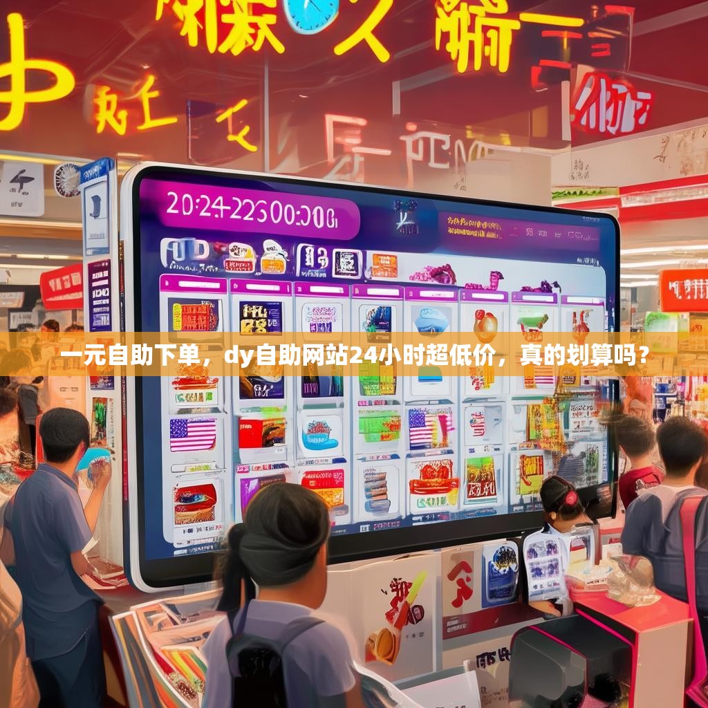 一元自助下单，dy自助网站24小时超低价，真的划算吗？