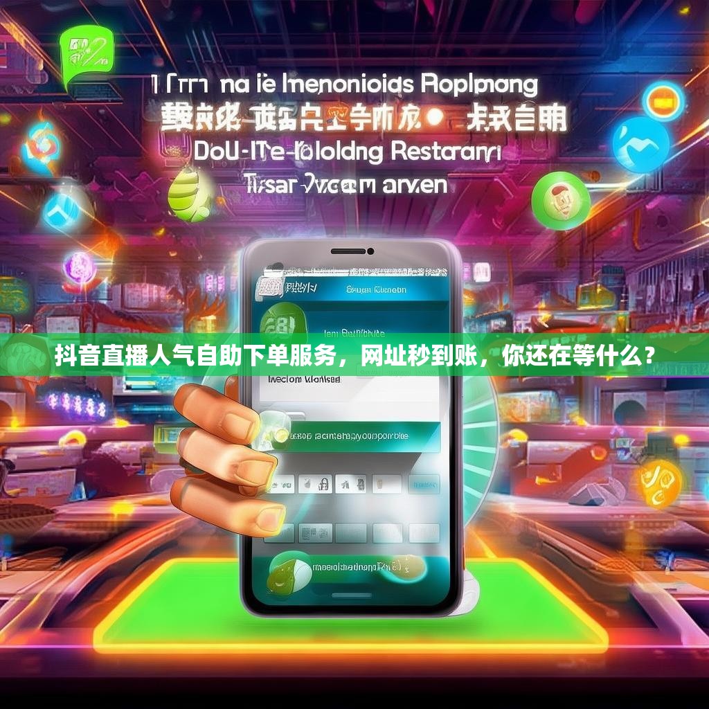 抖音直播人气自助下单服务，网址秒到账，你还在等什么？