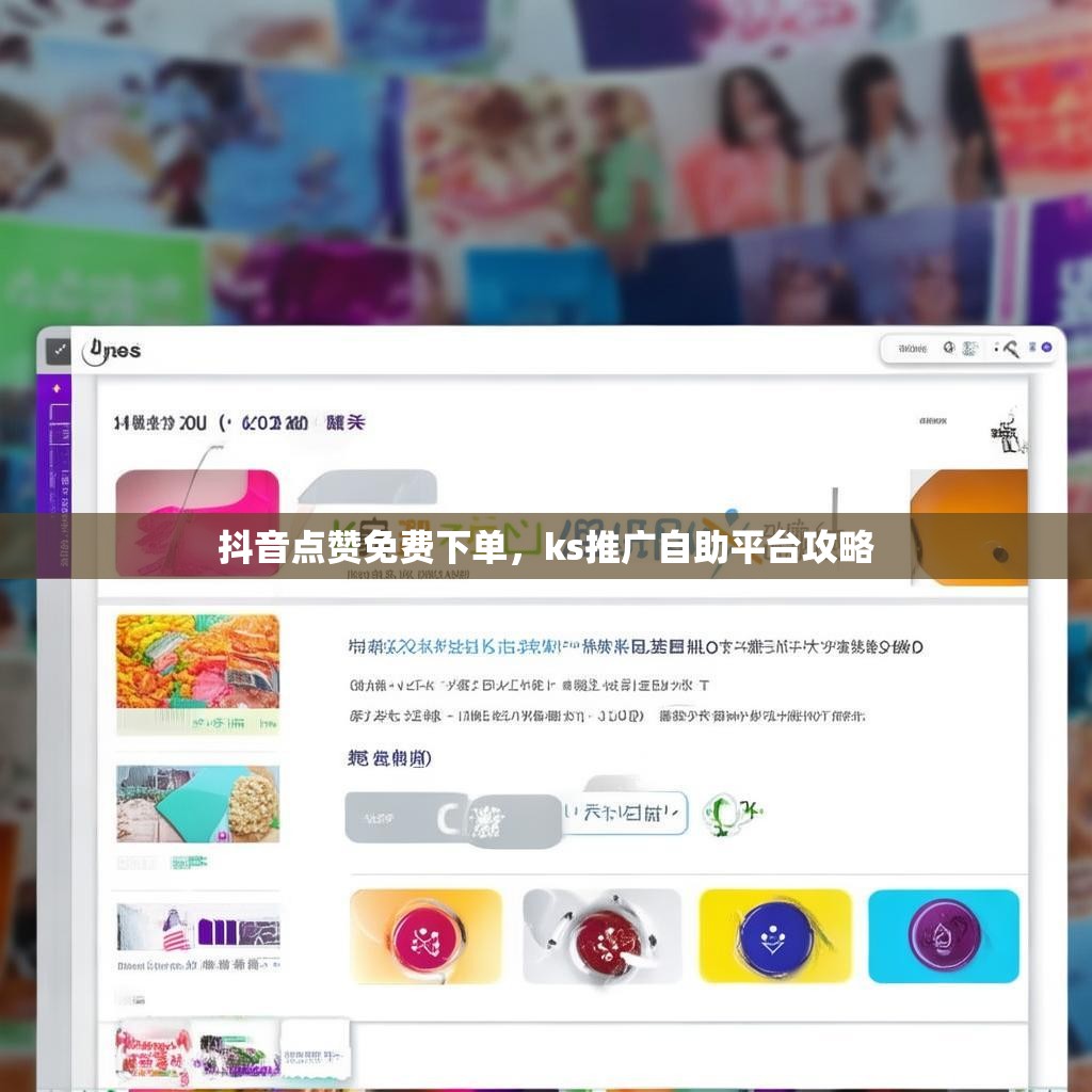 抖音点赞免费下单，ks推广自助平台攻略