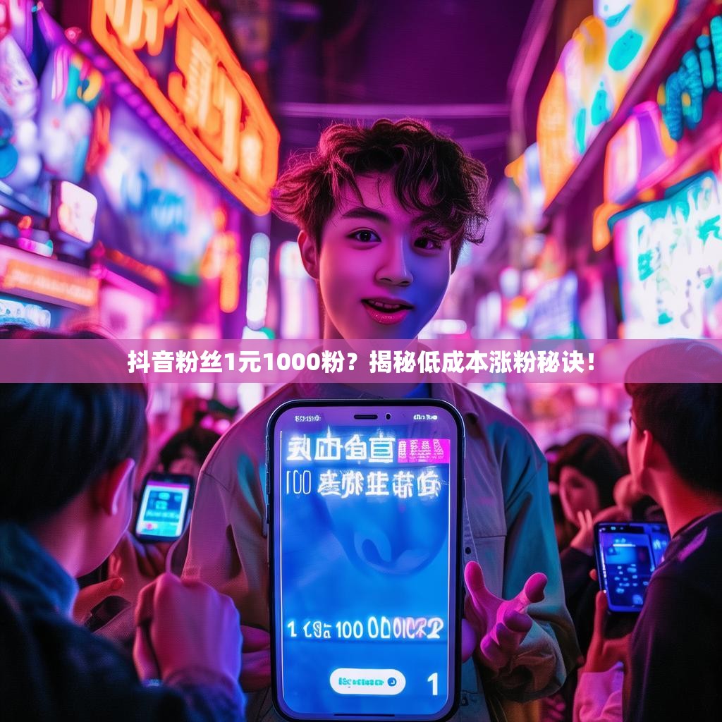 抖音粉丝1元1000粉？揭秘低成本涨粉秘诀！