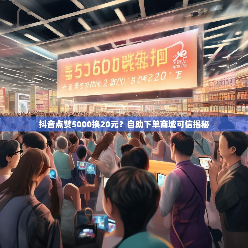 抖音点赞5000换20元？自助下单商城可信揭秘