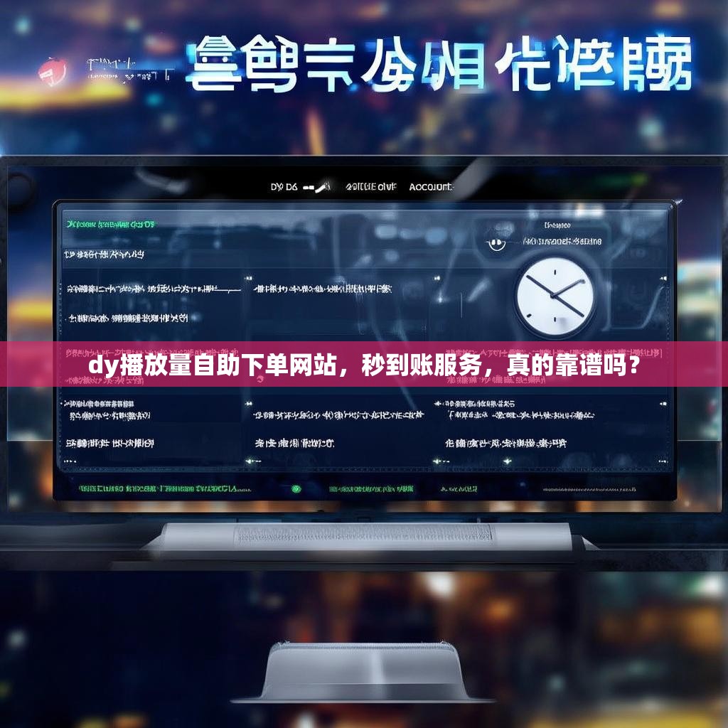 dy播放量自助下单网站，秒到账服务，真的靠谱吗？