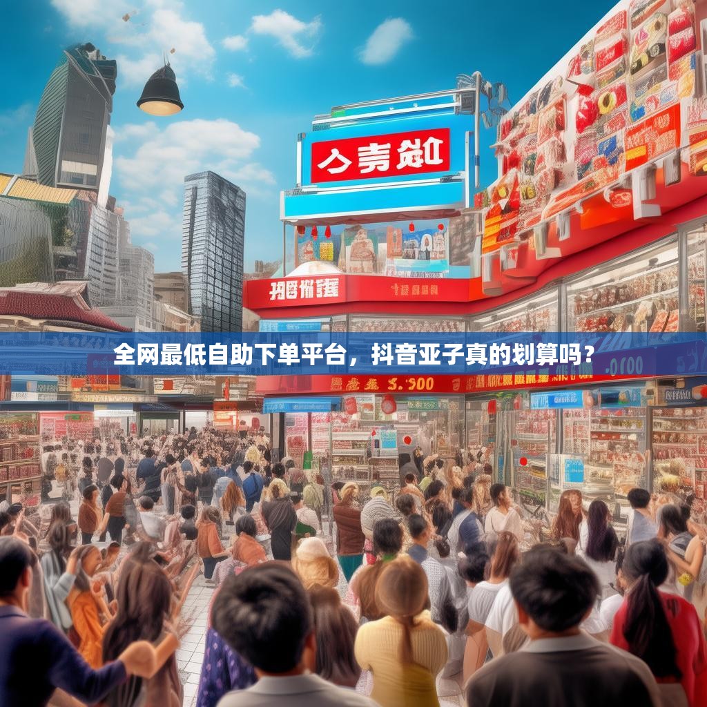 全网最低自助下单平台，抖音亚子真的划算吗？
