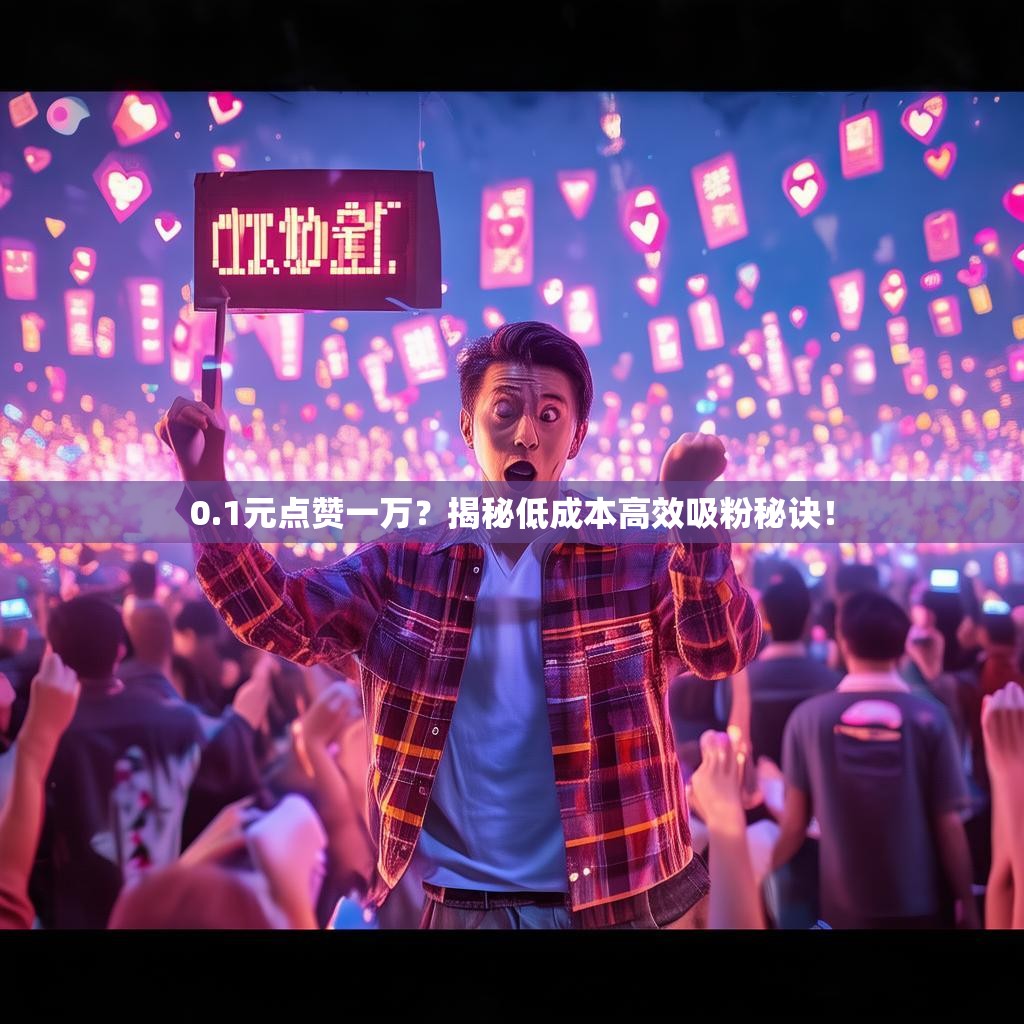 0.1元点赞一万？揭秘低成本高效吸粉秘诀！