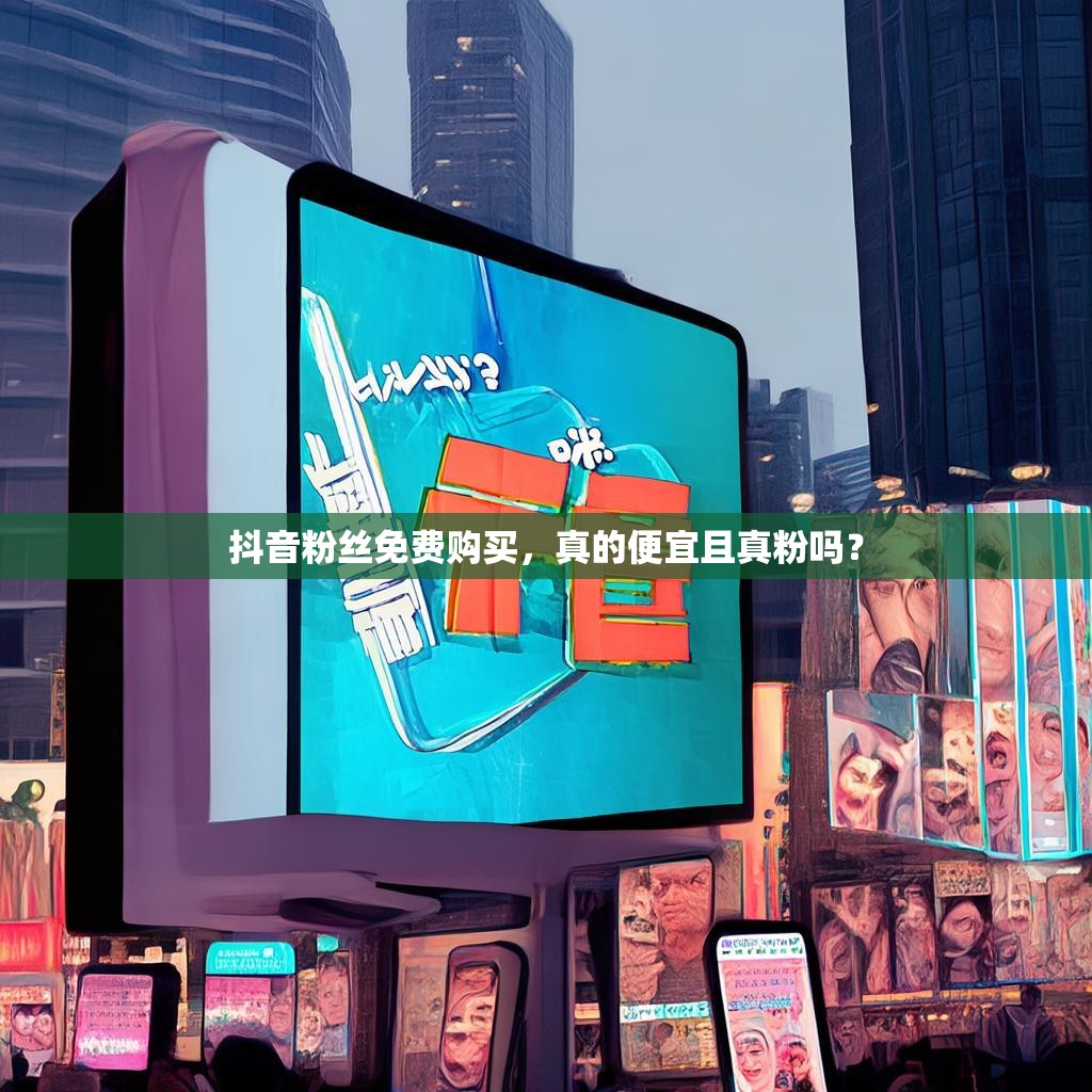 抖音粉丝免费购买，真的便宜且真粉吗？