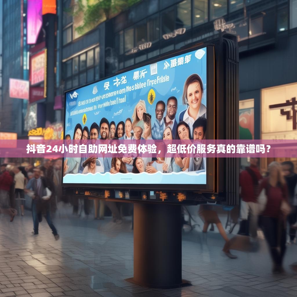 抖音24小时自助网址免费体验，超低价服务真的靠谱吗？