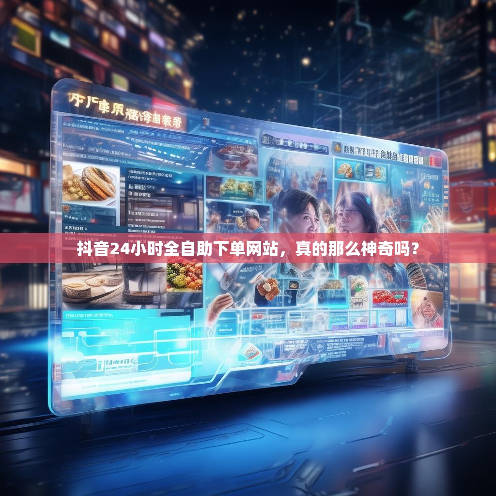 抖音24小时全自助下单网站，真的那么神奇吗？
