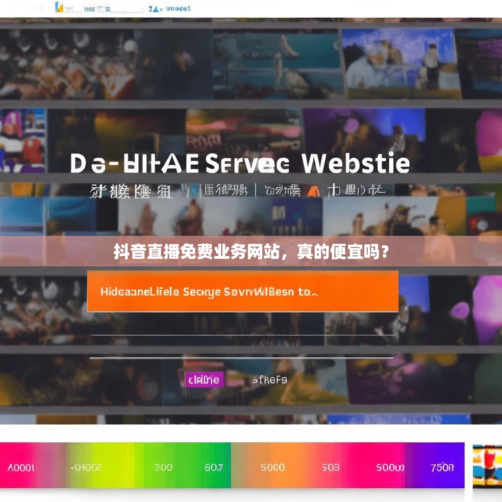 抖音直播免费业务网站，真的便宜吗？