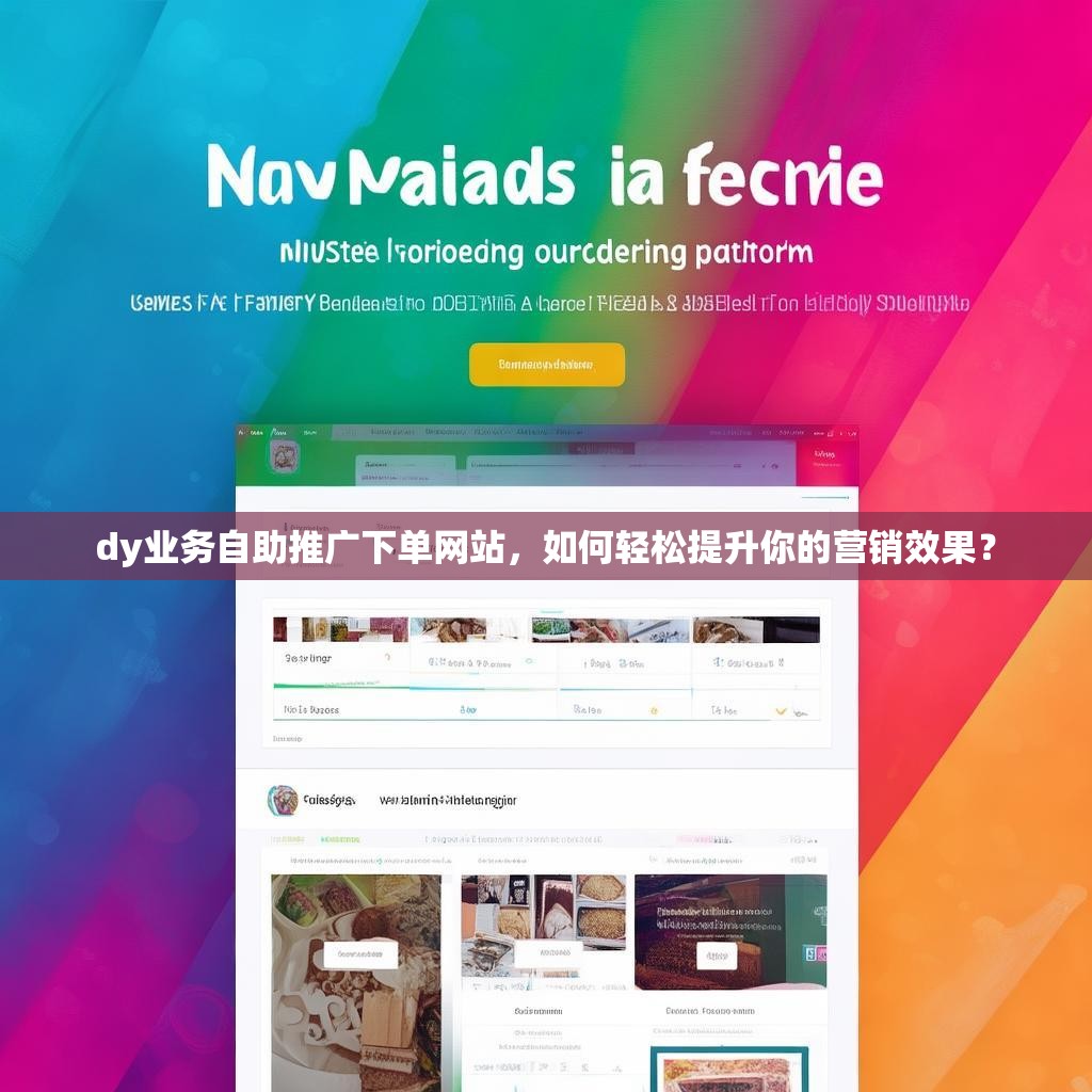 dy业务自助推广下单网站，如何轻松提升你的营销效果？