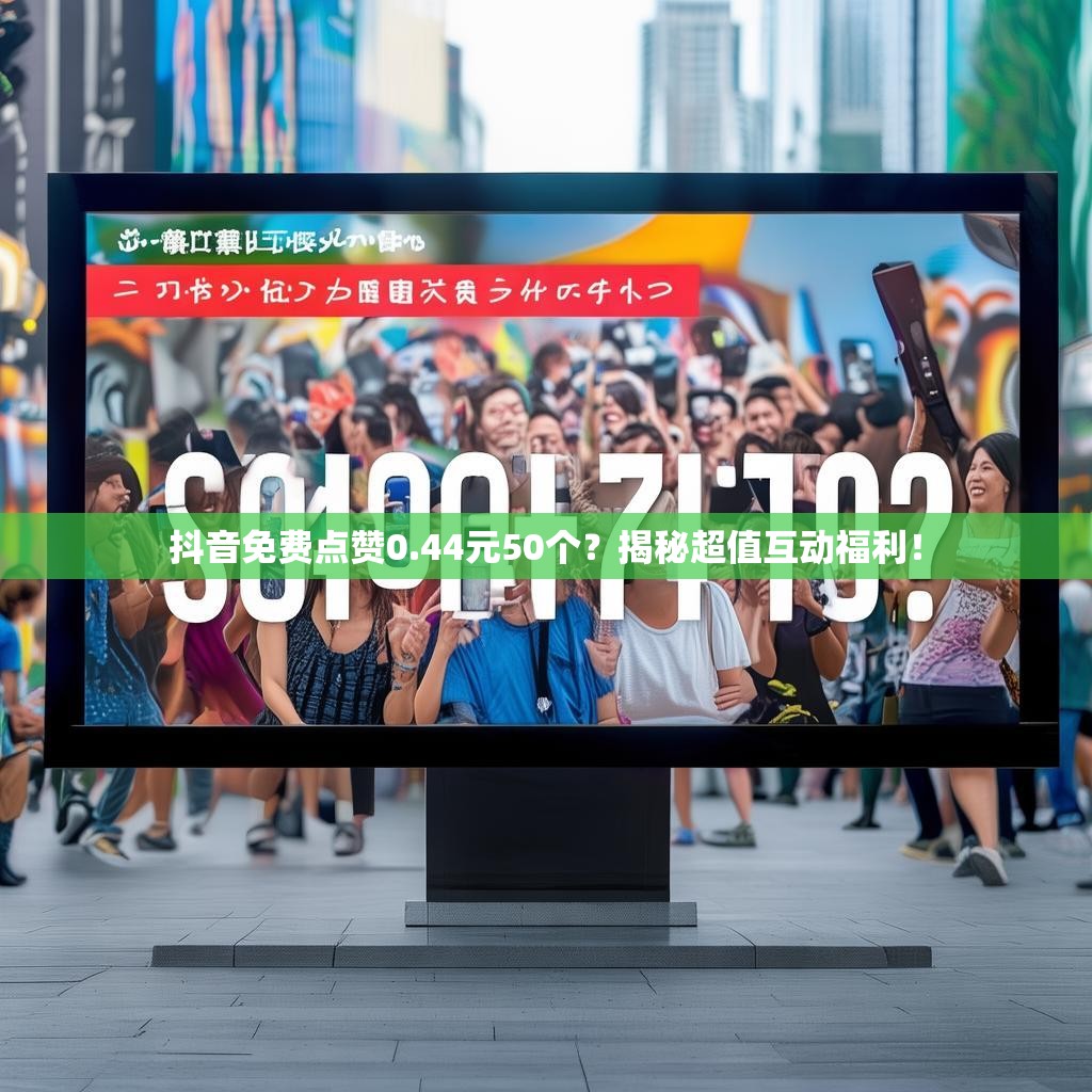 抖音免费点赞0.44元50个？揭秘超值互动福利！