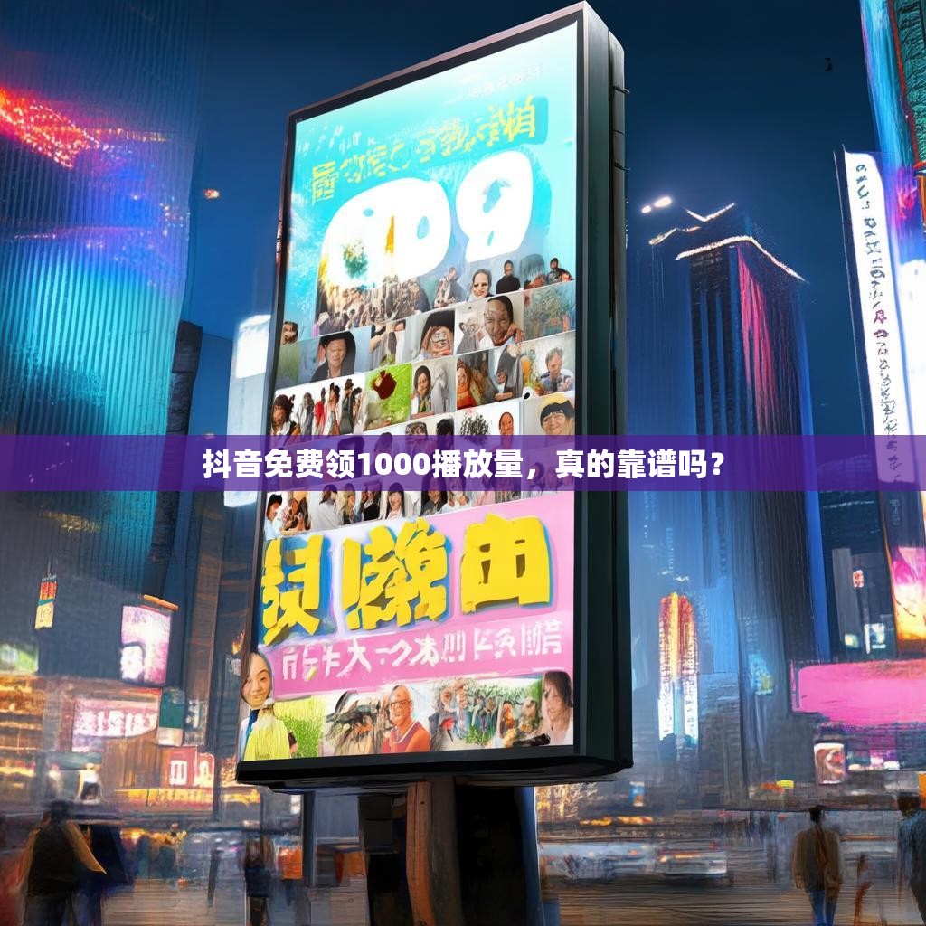 详细阅读:抖音免费领1000播放量,真的靠谱吗? 抖音免费领1000播放量,真的靠谱吗?