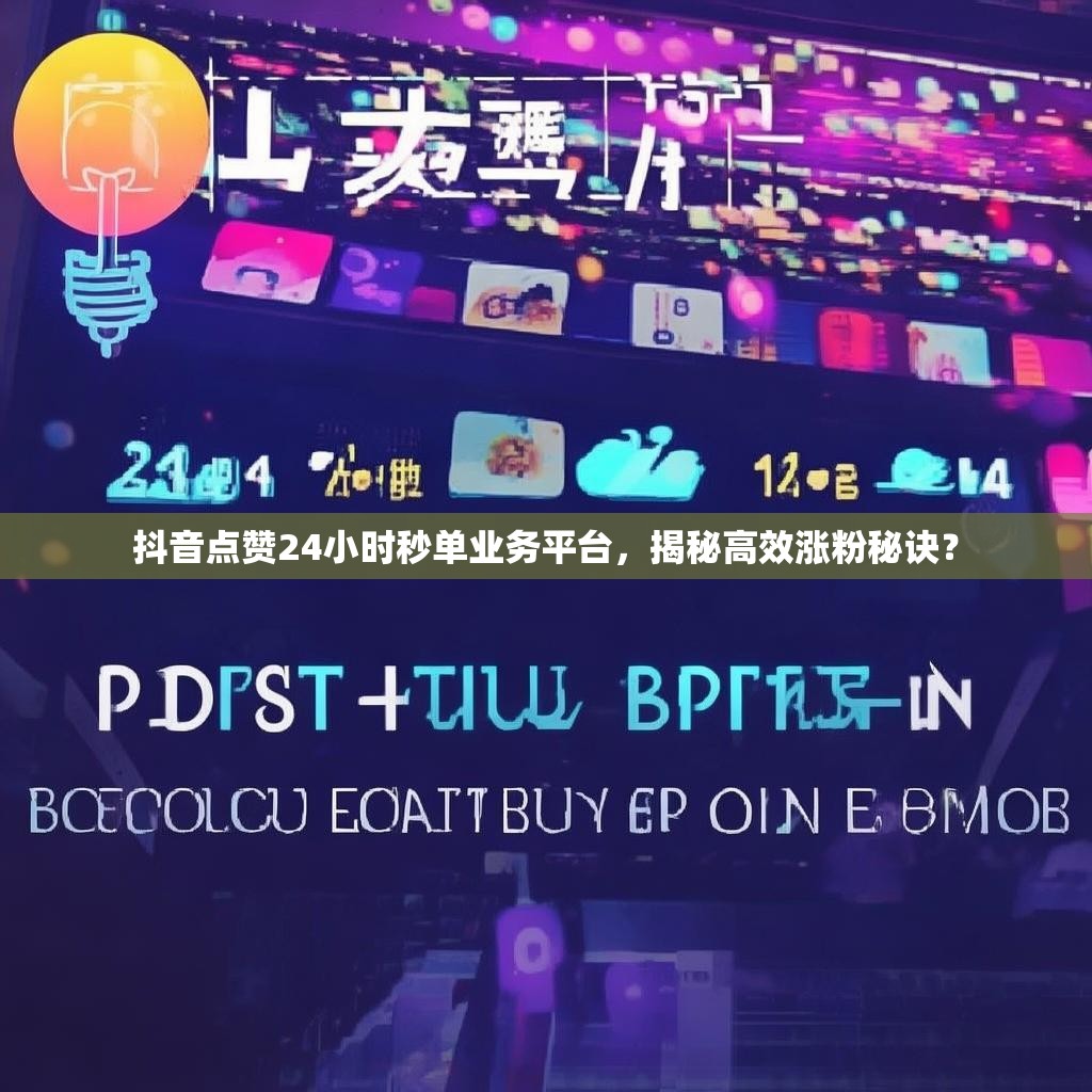 详细阅读:抖音点赞24小时秒单业务平台,揭秘高效涨粉秘诀? 抖音点赞24小时秒单业务平台,揭秘高效涨粉秘诀?