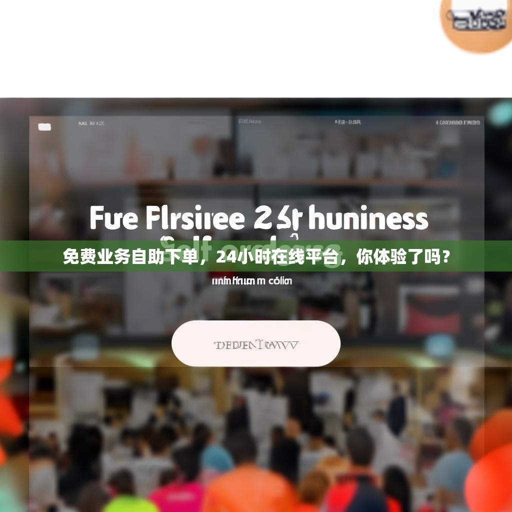 免费业务自助下单，24小时在线平台，你体验了吗？